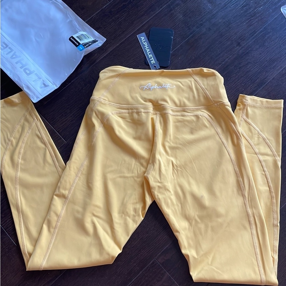 Alphalete Pulse Surge Leggings S Citrus